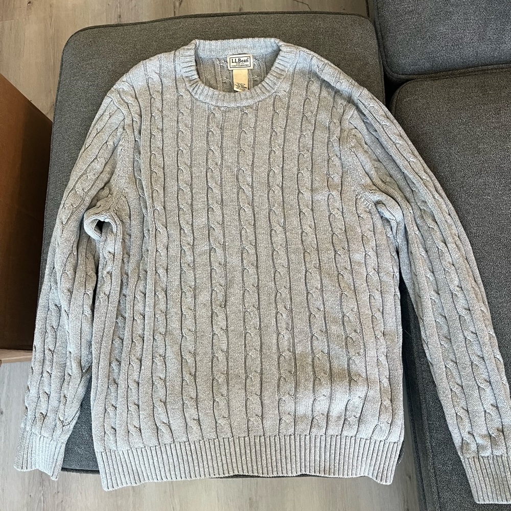 LL Bean Cable Knit Sweater Tall